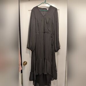 XL Asymmetrical high low black elegant mesh dress perfect condition!! worn once